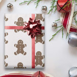Papper för radbyte av pepparkaksgubbe presentpapper<br><div class="desc">En osofistikerad julomslutning papper med brun Pepparkaksgubbe mönster för dina gåvor till dina vänner och din familj. Det kommer också att bli perfekt för ditt företag!</div>