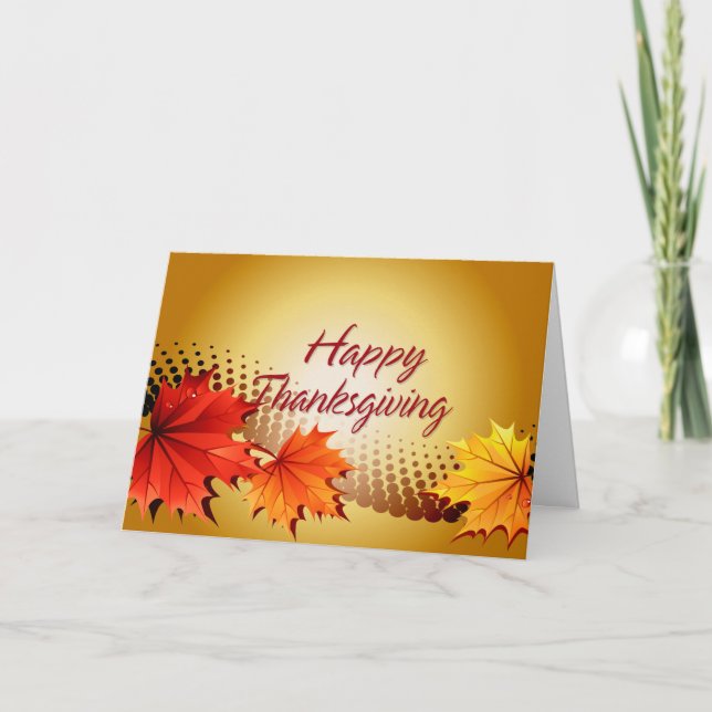 Papper för radbyte för Happy thanksgiving 16 Helgkort (Framsida)
