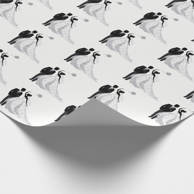 Papper för radbyte i Bröllop Presentpapper (Hörn)