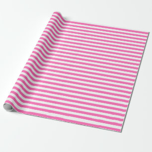 Papper för radbyte mellan Rosa och vitt Rand Presentpapper