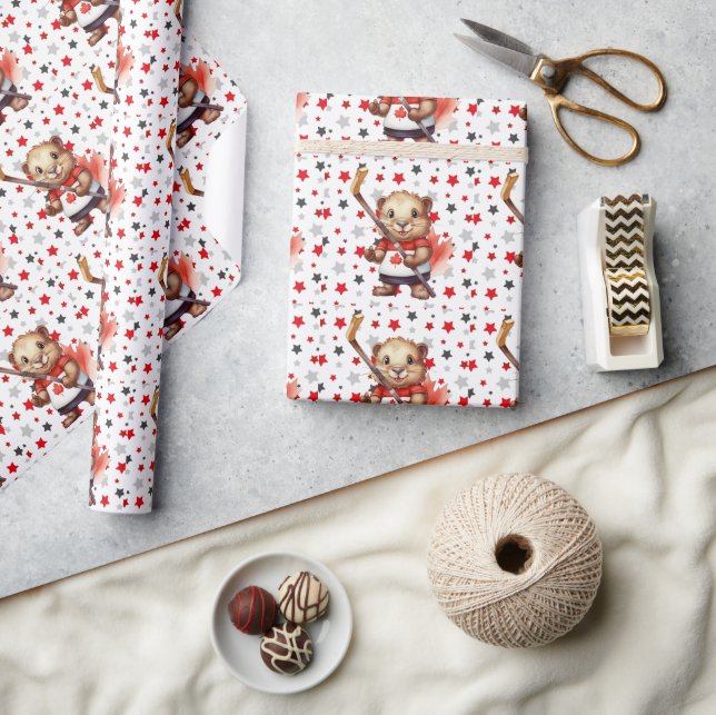 Papper för radbyte på Kanadadag Presentpapper (Hantverk)