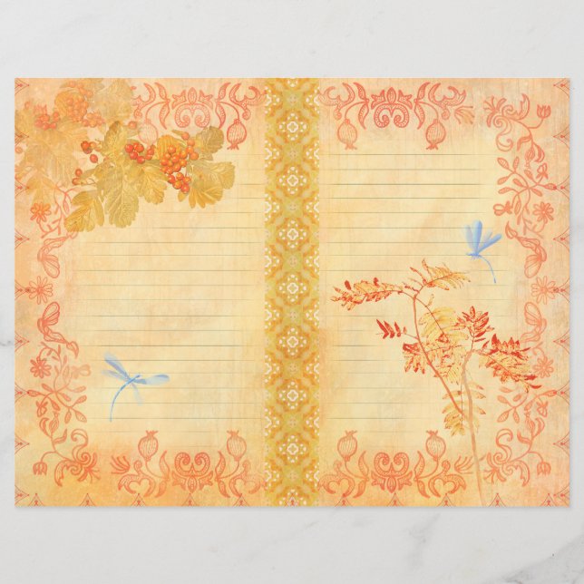 Papper för Red Autumn Junkjournal (Framsida)