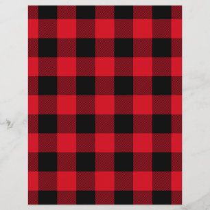 Papper för Red Black Buffalo Play Rustic Scrapbook