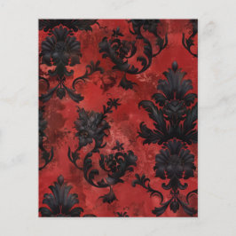 Papper för Red Gotham Grunge Blommigt Scrapbook