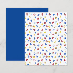Papper för Red Gult Blue Numbers Scrapbook