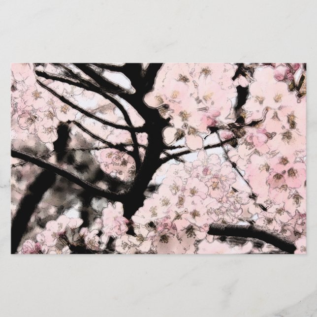 Papper för redigerad Cherry Blommar Craft (Framsida)