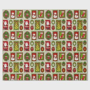 Papper för rensning av Frimärke i julklapp Presentpapper