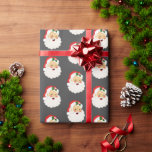 Papper för rensning av Jultomten i julklapp Presentpapper<br><div class="desc">Klar julomslutning papper med Jultomten på grått-bakgrund! Roligt för att slå in dina julklappar. Kommer i en mängd färg. Designad av Blackberry Boulevard.</div>