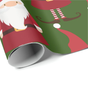 Papper för rensning av jultomten Mönster Presentpapper