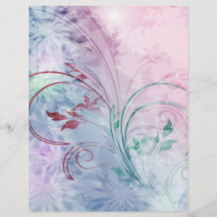 papper för rosa och blå blommigt origami