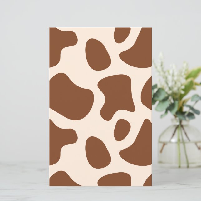 Papper för rosa och brun bladig utskrift av skrapb (Stående Fram)