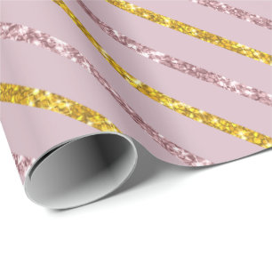 Papper för Rosa och Guld-avfall Presentpapper