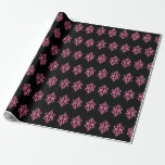Papper för rosa och svart Snöre Mönster-inkapsling Presentpapper<br><div class="desc">En söt rosa och svart snöre stil mönster dekorerar denna elegant som omsluter pappra. Den här snyggten som är papper är underbar för en födelsedag,  bröllop,  jul,  flickor,  tonåringar,  kvinnor osv.. Designen kommer från originalteckningen.</div>