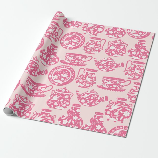 Papper för rosa Wrapping Presentpapper (Utrullad)
