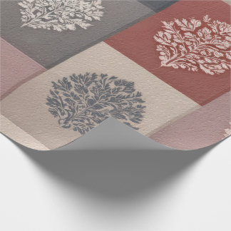 Papper för Rustic Botanical Wrapping | Vintage blo Presentpapper