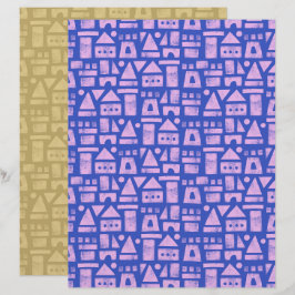 Papper för Sandcastle Blue-skrapbok