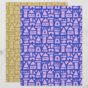 Papper för Sandcastle Blue-skrapbok