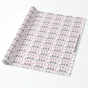 Papper för Santa Beaglesinpackning Presentpapper