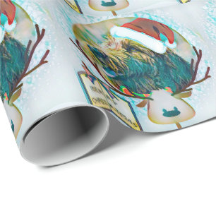 Papper för Santa Labradoodle julgåva Presentpapper