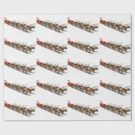 Papper för Santa & Rener Wrapping Presentpapper