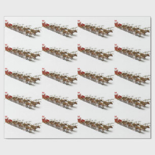 Papper för Santa & Rener Wrapping Presentpapper