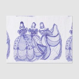 Papper för silkespapper för blåttchinamönster