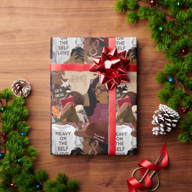 Papper för självuppackning av Kärlek Presentpapper (Julgåva)