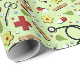 Papper för sjuksköterskans Gift Wrapping Presentpapper