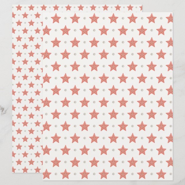 Papper för skrapbok för kungsfisk (Fram/baksida)