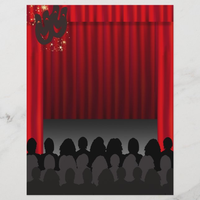 Papper för skrapbokning av teaterscenprestanda (Framsida)