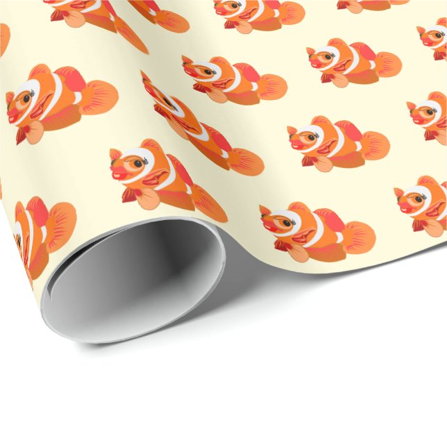 Papper för skrotning av guldfisk presentpapper (Rullad Hörn)