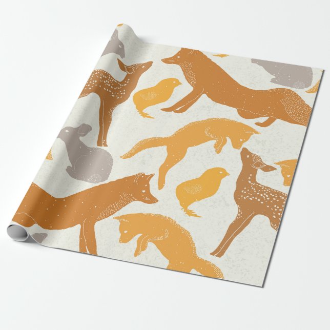 Papper för skrotning av skog presentpapper (Utrullad)