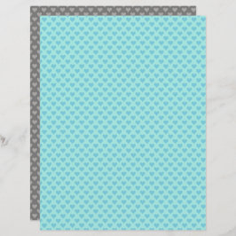 Papper för små Hearts Blue Teal Scrapbook