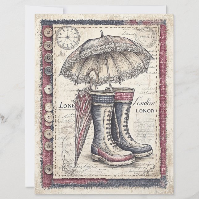 Papper för Snöre Decoupage-skrapbok (Framsida)
