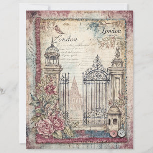 Papper för Snöre och London Decoupage Scrapbook