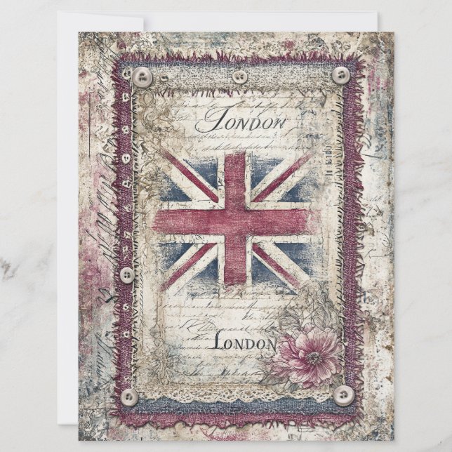 Papper för Snöre och London Decoupage Scrapbook (Framsida)