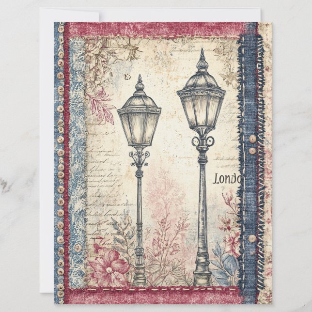 Papper för Snöre och London Decoupage Scrapbook (Framsida)