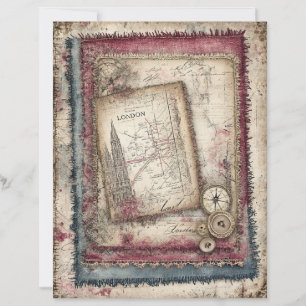 Papper för Snöre och London Decoupage Scrapbook