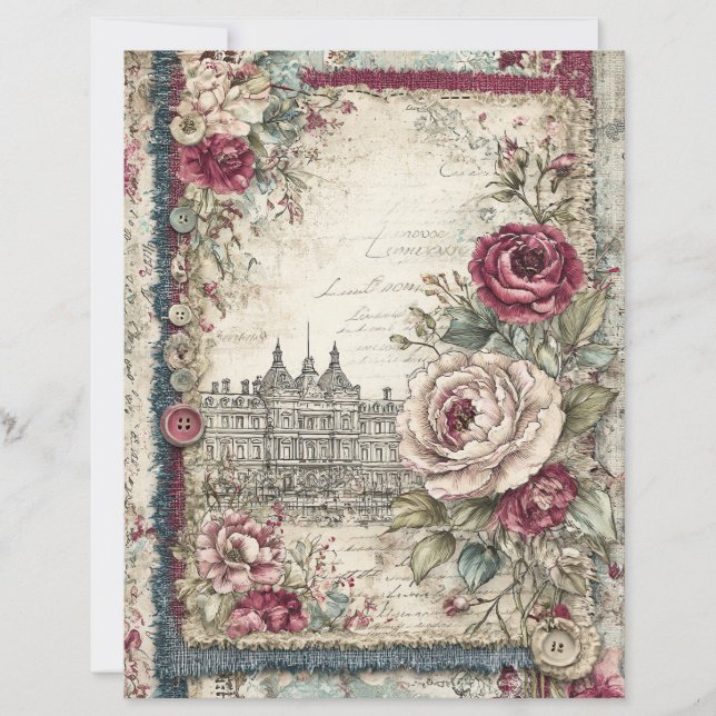 Papper för Snöre och London Decoupage Scrapbook (Framsida)