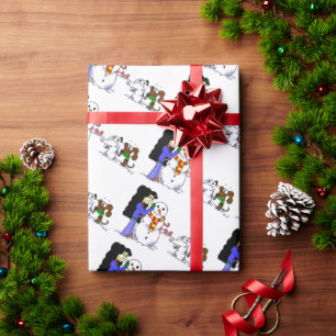 Papper för SnowMidge jul Hanukah Birthday Gift Presentpapper