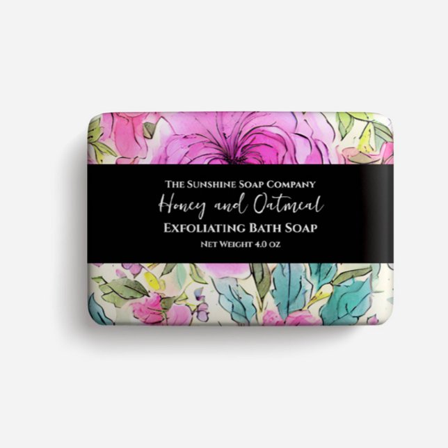 Papper för soap-förpackning - Rosa Flowers Flygblad (Skapare uppladdad)