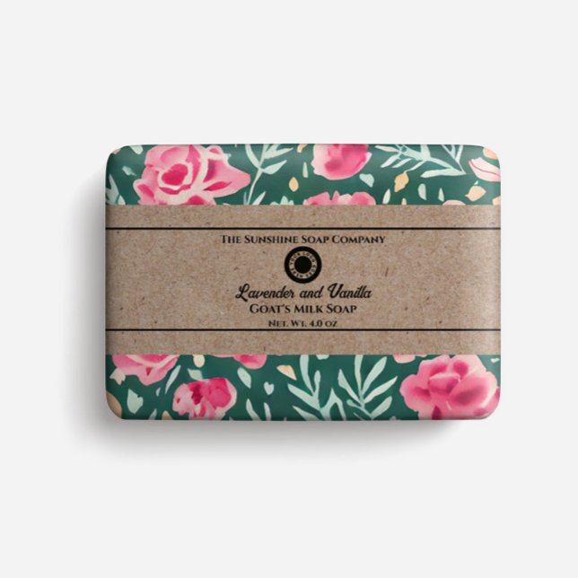 Papper för soap-paketering - blommigt för rosa och flygblad (Skapare uppladdad)