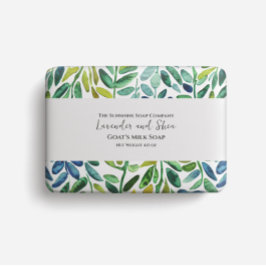 Papper för Soap-paketering - löv för grönt med vat Flygblad