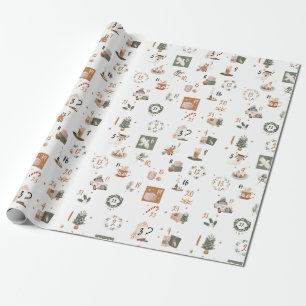 Papper för sommarkalender för julklapp presentpapper