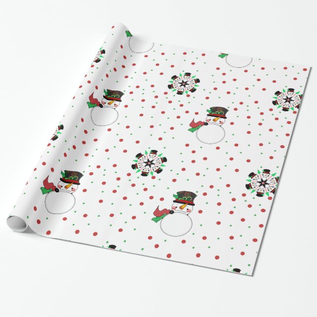 Papper för sommaruppehållet i Snögubbe Presentpapper (Utrullad)