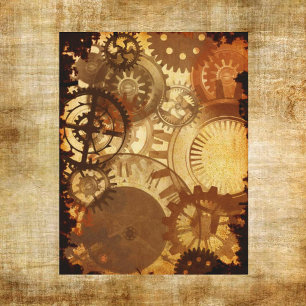 Papper för Steampunk Gears Scrapbook