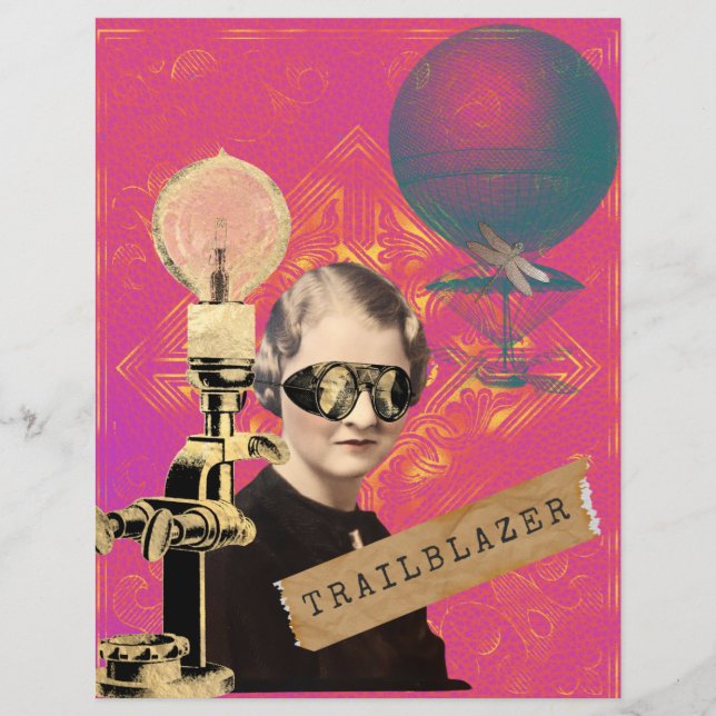 Papper för Steampunk Trailblazer Pop Art Scrapbook (Framsida)