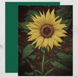 Papper för svällbar Gult av SunFlower-Grönt-skrapb