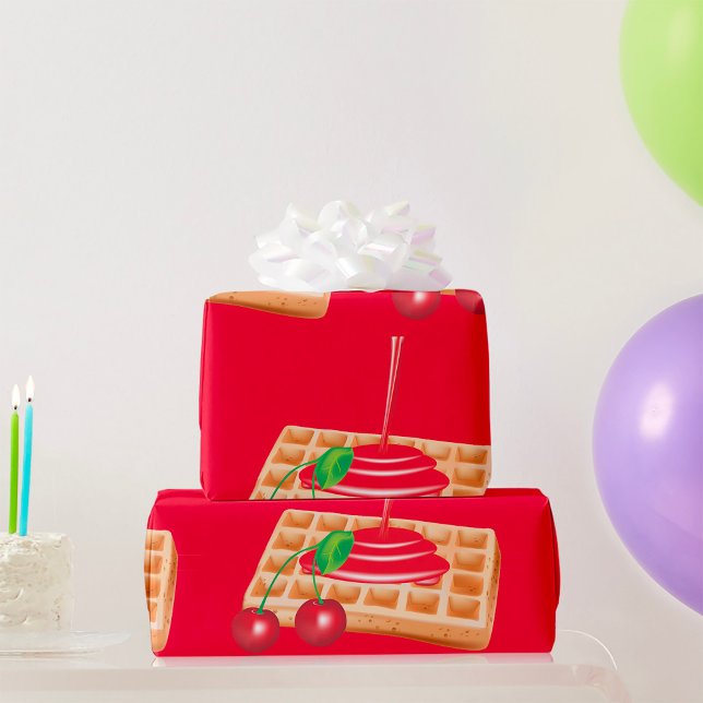 Papper för svällning av Cherry Waffles Presentpapper (Skapare uppladdad)