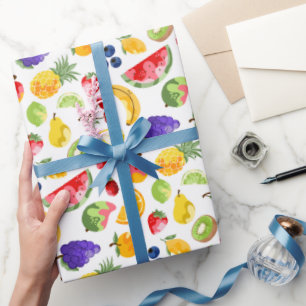 Papper för svällning av frukt i textil presentpapper